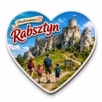 Pozdrowienia z Rabsztyna – magnes turystyczny z motywem zamku i rodziny podczas wycieczki