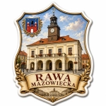 Magnes Rawa Mazowiecka z motywem ratusza