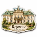 Magnes pamiątkowy Rejowiec z motywem pałacu
