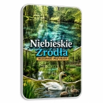 Magnes pamiątkowy Niebieskie Źródła – rezerwat przyrody, jezioro, las i ptaki