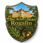 Magnes pamiątkowy Rogalin z nadrukiem UV