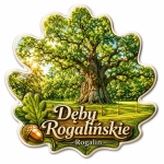 Magnes pamiątkowy Dęby Rogalińskie z motywem dębu