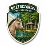 Pamiątkowy magnes Roztoczański Park Narodowy z motywem konia