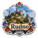 Magnes pamiątkowy Rudno z motywem zamku