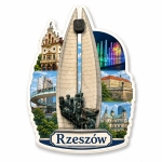Magnes pamiątkowy z motywem Rzeszowa