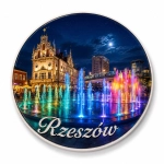 Pamiątkowy magnes Rzeszów z motywem fontanny