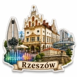 Magnes pamiątkowy z motywem Rzeszowa