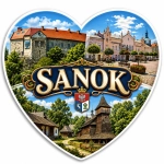 Magnes Sanok w kształcie serca – pamiątka miasta