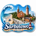 Pamiątkowy magnes Sarbinowo z nadrukiem UV