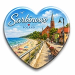Magnes pamiątkowy Sarbinowo z nadrukiem UV