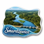 Magnes pamiątkowy Smardzewice z widokiem na Zalew Sulejowski