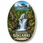 Magnes pamiątkowy przedstawiający Wodospad Szklarki w Karkonoszach