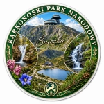 Magnes pamiątkowy Karkonoski Park Narodowy z motywem Śnieżki