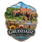 Magnes pamiątkowy przedstawiający Spichlerze w Grudziądzu