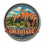 Pamiątkowy magnes Grudziądz – spichlerze nad Wisłą