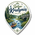 Magnes pamiątkowy z motywem Spływu Krutynią