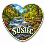 Magnes turystyczny Susiec z motywem rzeki i lasu