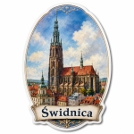 Magnes pamiątkowy Świdnica z motywem katedry