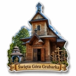 Pamiątkowy magnes Święta Góra Grabarka z motywem cerkwi