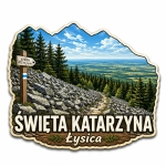 Magnes pamiątkowy Święta Katarzyna z nadrukiem UV