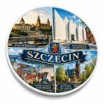 Magnes pamiątkowy Szczecin z nadrukiem UV