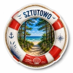 Magnes pamiątkowy plażowy z Sztutowa