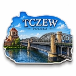 Magnes Tczew z motywem mostu i kościoła