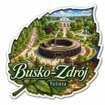 Magnes pamiątkowy przedstawiający Tężnię w Busku-Zdroju