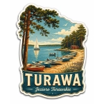 Pamiątkowy magnes Turawa z widokiem na Jezioro Turawskie