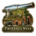 Magnes pamiątkowy Twierdza Nysa z motywem fortecy