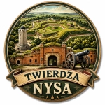 Magnes pamiątkowy Twierdza Nysa z motywem fortyfikacji
