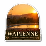 Magnes Wapienne z motywem basenu o zachodzie słońca
