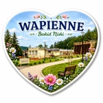 Magnes pamiątkowy Wapienne z motywem uzdrowiska w Małopolsce