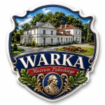 Magnes pamiątkowy Warka z pałacem Muzeum Pułaskiego
