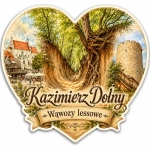 Magnes pamiątkowy przedstawiający wąwozy lessowe w Kazimierzu Dolnym