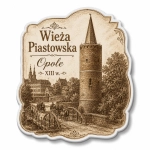 Pamiątkowy magnes z widokiem Wieży Piastowskiej w Opolu