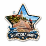 Magnes pamiątkowy z widokiem na deptak nadmorski w Władysławowie