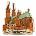 Magnes pamiątkowy Włocławek z motywem katedry