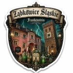 Magnes pamiątkowy Ząbkowice Śląskie z motywem Laboratorium Frankenstein