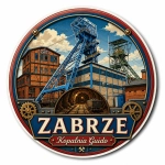 Magnes pamiątkowy Zabrze z nadrukiem UV