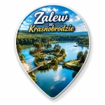Magnes pamiątkowy z motywem Zalewu w Krasnobrodzie