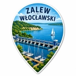 Magnes Zalew Włocławski z motywem zapór wodnych