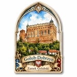 Pamiątkowy magnes Golub-Dobrzyń z motywem Zamku Golubskiego