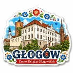 Magnes pamiątkowy z motywem Zamku Książąt Głogowskich w Głogowie