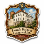 Pamiątkowy magnes z motywem Zamku Książąt Głogowskich