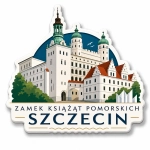 Pamiątkowy magnes z motywem Zamku Książąt Pomorskich w Szczecinie