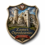 Magnes pamiątkowy z motywem Zamku Ogrodzieniec