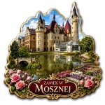 Magnes pamiątkowy z motywem Zamku w Mosznej
