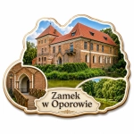 Magnes pamiątkowy z motywem Zamku w Oporowie