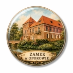 Magnes pamiątkowy z motywem Zamku w Oporowie